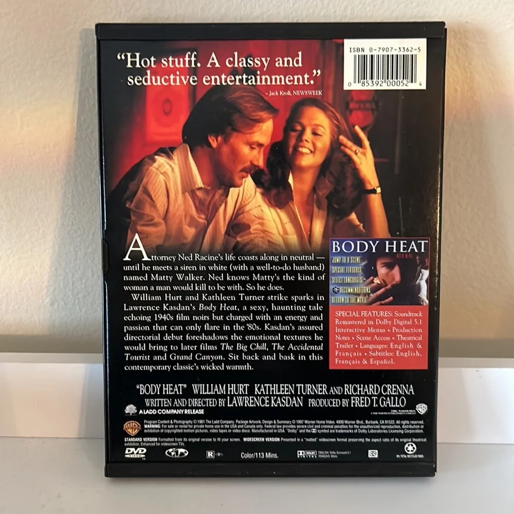 4/$20 BODYHEAT dvd - Picture 4 of 4